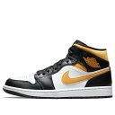 Air Jordan ジョーダン メンズ スニーカー 【Air Jordan 1 Mid 'Black University Gold' 554724-177】 サイズ US_7.5(25.5cm)(4)