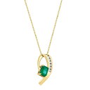 エフィー コレクション レディース ネックレス・チョーカー・ペンダントトップ アクセサリー EFFY Emerald (1-3/8 ct. t.w.) & Di...