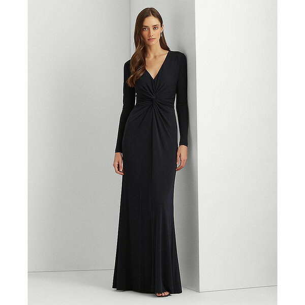 ラルフローレン レディース ワンピース トップス Women's Twisted Long-Sleeve Gown Lighthouse Navy