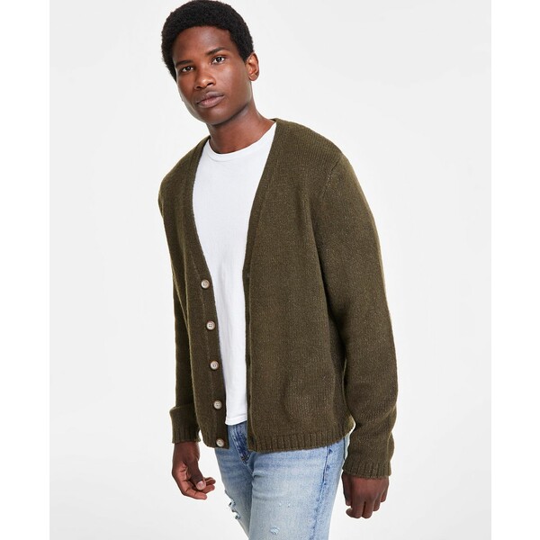 サンアンドプラスストーン メンズ ニット&セーター アウター Men's Cozy Long-Sleeve Cardigan, Created for Macy's Dark Coyote