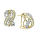 エフィー コレクション メンズ ピアス・イヤリング アクセサリー EFFY Diamond Baguette & Round Crossover Stateme...