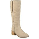 ジャーニーコレクション レディース ブーツ シューズ Women's Sanora Wide Calf Stacked Heel Mid Shaft Boots...