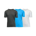ギャラクシーバイハルビック メンズ Tシャツ トップス Men's Short Sleeve V-Neck T-shirt, Pack of 3 Charcoal-White-Aqua