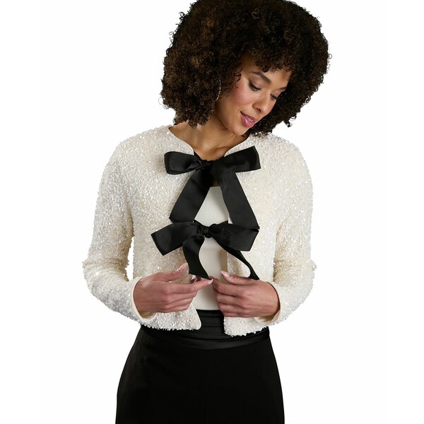 ミューズ レディース ニット&セーター アウター Women's Open Front Jacket Ivory