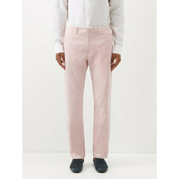 ガブリエラ ハースト メンズ カジュアルパンツ ボトムス Rhys linen-blend corduroy suit trousers Pink