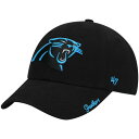 フォーティーセブン レディース 帽子 アクセサリー Carolina Panthers '47 Women's Miata Clean Up Secondary Adjustable Hat Black