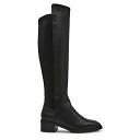 アンクライン レディース ブーツ シューズ Women's Sable Leather Knee High Boots Black Leather