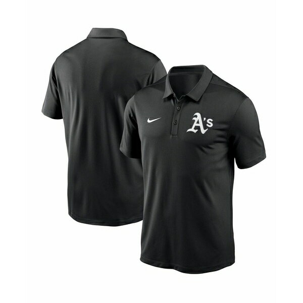 ナイキ メンズ ポロシャツ トップス Men's Black Oakland Athletics Franchise Performance Polo Shirt Black