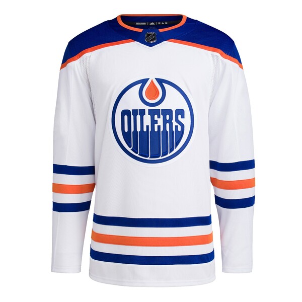 アディダス メンズ ユニフォーム トップス Edmonton Oilers adidas Men's Away Primegreen Authentic Blank Jersey White