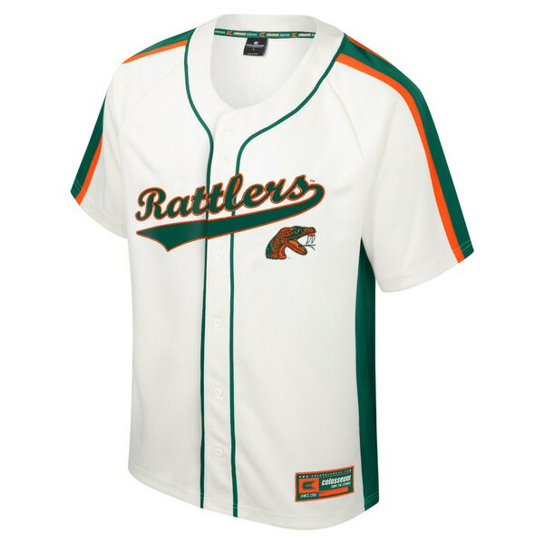 コロシアム メンズ ユニフォーム トップス Florida A&M Rattlers Colosseum Ruth ButtonUp Baseball Jersey Cream