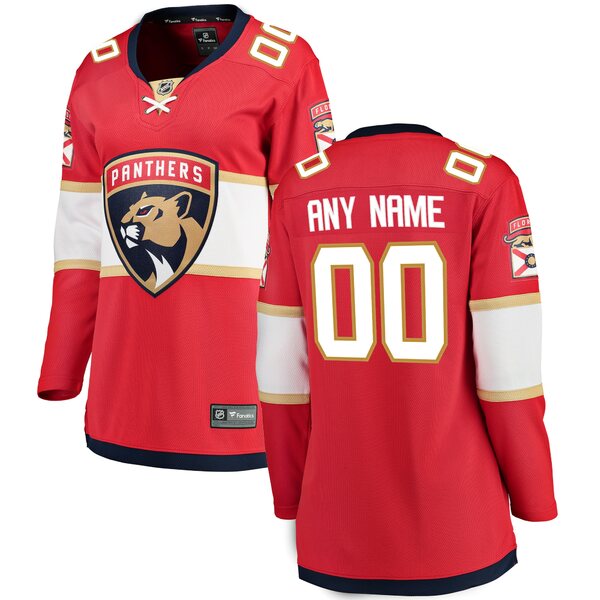 t@ieBNX fB[X jtH[ gbvX Florida Panthers Fanatics Branded Women's Home Breakaway Custom Jersey Red