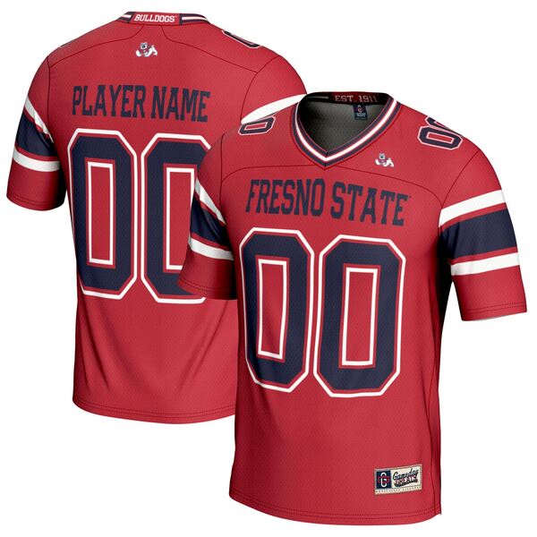 ゲームデイグレーツ メンズ ユニフォーム トップス Fresno State Bulldogs GameDay Greats NIL PickAPlayer Football Jersey Red