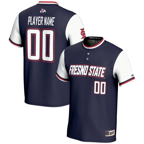 ゲームデイグレーツ メンズ ユニフォーム トップス Fresno State Bulldogs GameDay Greats NIL PickAPlayer Lightweight Softball Jersey Navy