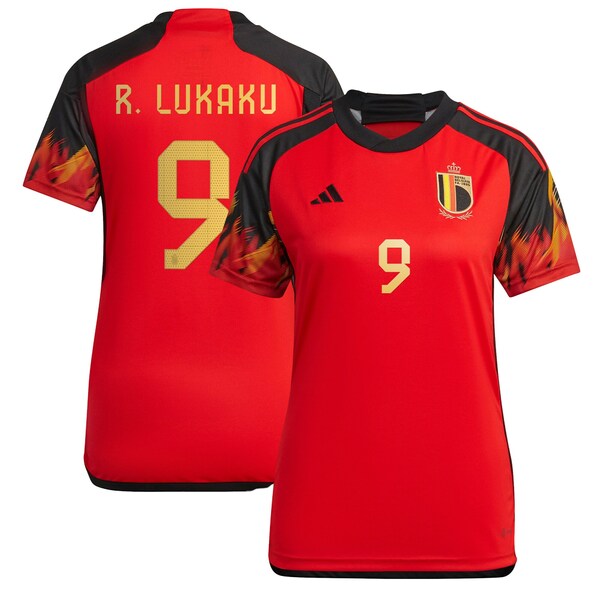 ǥ ǥ ˥ե ȥåץ Romelu Lukaku Belgium National Team adidas Women's 2022/23 Home Replica Jersey Red