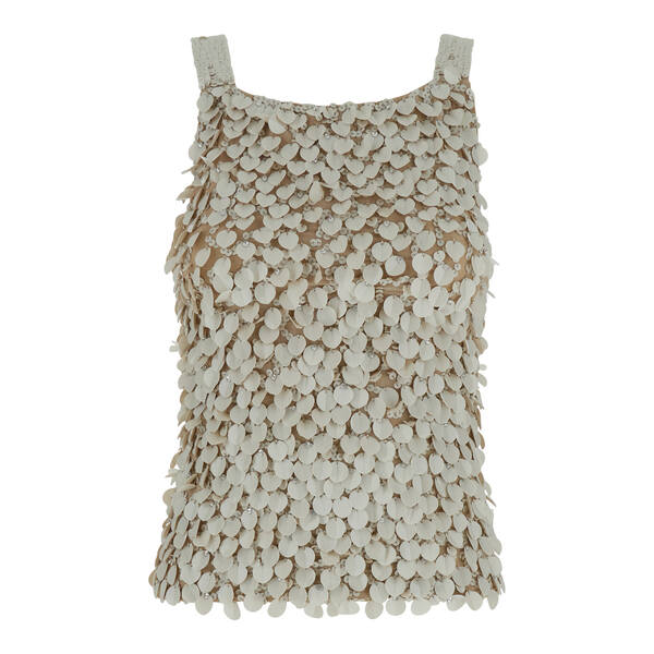 パロシュ レディース カットソー トップス Beige Sequin Top Beige