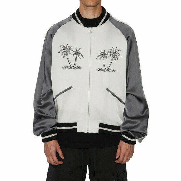 パーム・エンジェルス メンズ ジャケット＆ブルゾン アウター Palms Souvenir Bomber Jacket Gray
