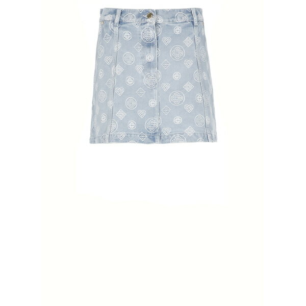 カサブランカ レディース スカート ボトムス Denim Skirt Light Blue