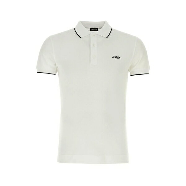 ゼニア メンズ シャツ トップス White Stretch Piquet Polo Shirt -