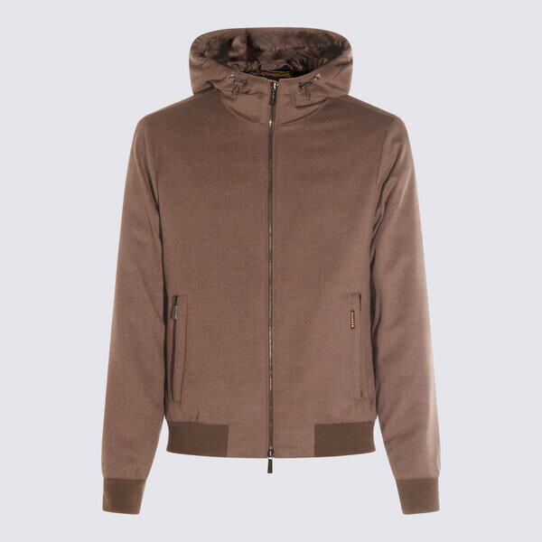 ムーレー メンズ ジャケット＆ブルゾン アウター Brown Wool Oniro Down Jacket NUT