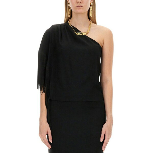 モスキーノ レディース カットソー トップス One-piece Top BLACK