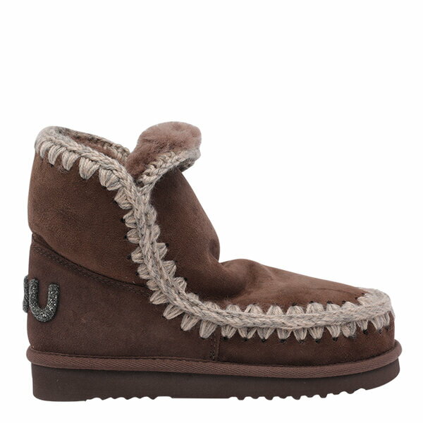 モウ レディース ブーツ シューズ Eskimo 18 Glitter Logo Booties Brown