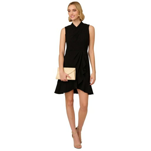 アドリアナ パペル レディース ワンピース トップス Women's Sleeveless Chiffon Dress Black アドリアナ パペル レディース ワンピース トップス Women's Sleeveless Chiffon Dress Black