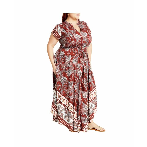シティーシック レディース ワンピース トップス Plus Size Lilah Maxi Dress Paisley love