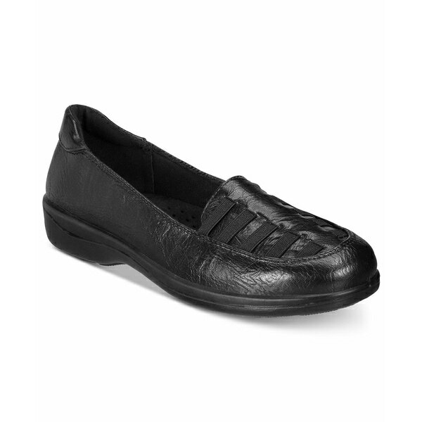 イージーストリート レディース スリッポン・ローファー シューズ Genesis Loafers Black Burnish