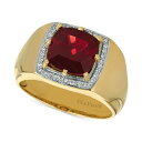 ルヴァン レディース リング アクセサリー Gents「 Men's Pomegranate Garnet「 (4-3/8 ct. t.w.) & Diamon...