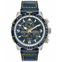 シチズン レディース 腕時計 アクセサリー Eco-Drive Men's Analog-Digital Chronograph Promaster Blue Angels Skyhawk A-T Blue Leather Strap Watch 46mm Blue/Blue(2)
