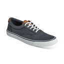 スペリー メンズ ドレスシューズ シューズ Men's Striper II CVO Core Canvas Sneakers Navy