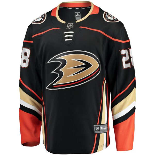 ファナティクス メンズ ユニフォーム トップス Gustav Lindstrom Anaheim Ducks Fanatics Branded Home Premier Breakaway Player Jersey Black