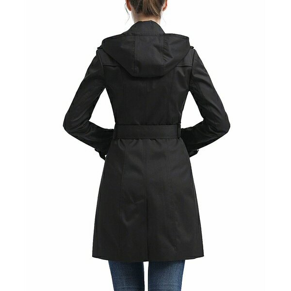 キミ アンド カイ レディース ジャケット＆ブルゾン アウター Women s Adley Water Resistant Hooded Trench Coat Black