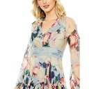 }bN_K fB[X s[X gbvX Women's Floral Puff Sleeve Dress With Embroidered Waist Blue multi