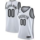 ナイキ メンズ ユニフォーム トップス Brooklyn Nets Nike 2020/21 Swingman Custom Jersey Association Edition White