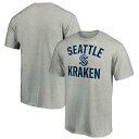 t@ieBNX Y TVc gbvX Seattle Kraken Fanatics Branded Victory Arch TShirt Heather Gray