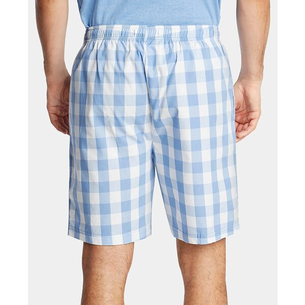 ナウティカ メンズ カジュアルパンツ ボトムス Men's Cotton Plaid Pajama Shorts Riviera Blue