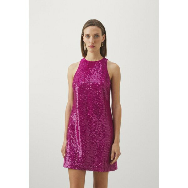 ޥ륳 ǥ ԡ ȥåץ BEAD SEQUIN TANK - Cocktail dress / Party dress - deep fuchsia