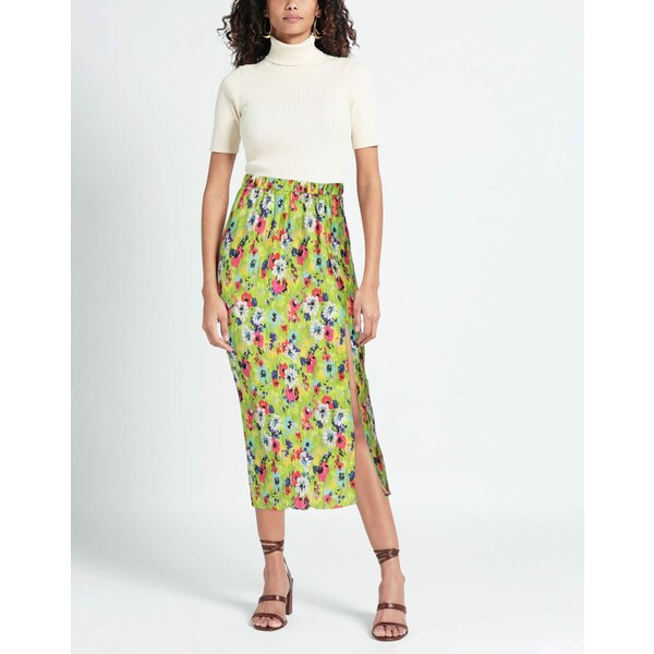 【送料無料】 エムエスジイエム レディース スカート ボトムス Midi skirts Green