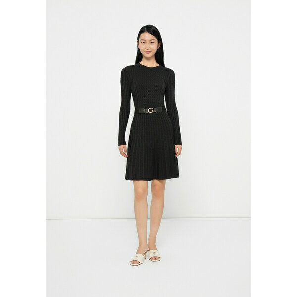 ゲス レディース ワンピース トップス BELTED HANA DRESS - Jumper dress - bark brown