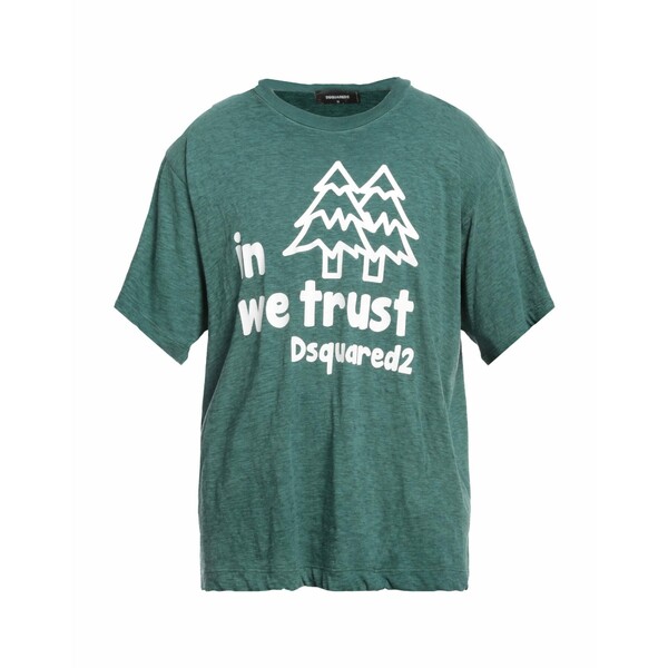 【送料無料】 ディースクエアード メンズ Tシャツ トップス T-shirts Green
