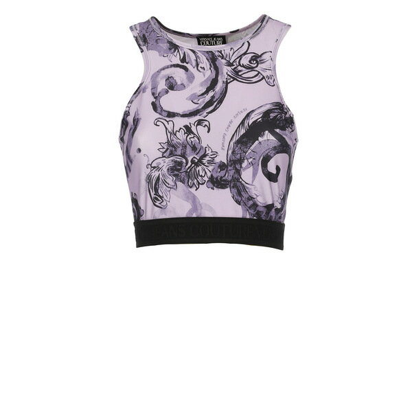 ベルサーチ レディース カットソー トップス Watercolour Couture Top Purple