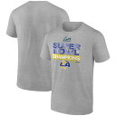 t@ieBNX Y TVc gbvX Los Angeles Rams Fanatics Branded Super Bowl LVI Champions Locker Room Trophy Collection TShirt Heathered Gray