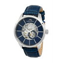 |Tu[ Y rv ANZT[ Men's Cassius Automatic Genuine Leather Band Watch 802ACAL Blue