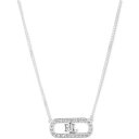 ラルフローレン レディース ネックレス・チョーカー・ペンダントトップ アクセサリー Crystal Halo Logo Pendant Necklace in Sterling Silver, 15