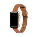 |bV ebN Y rv ANZT[ Unisex Carmen Genuine Leather Unisex Apple Watch Band for Size- 38mm, 40mm, 41mm Brown