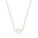 X^[OtH[Go[ fB[X lbNXE`[J[Ey_ggbv ANZT[ Women's Medium Pearl Pendant Necklace 14K Gold Plated