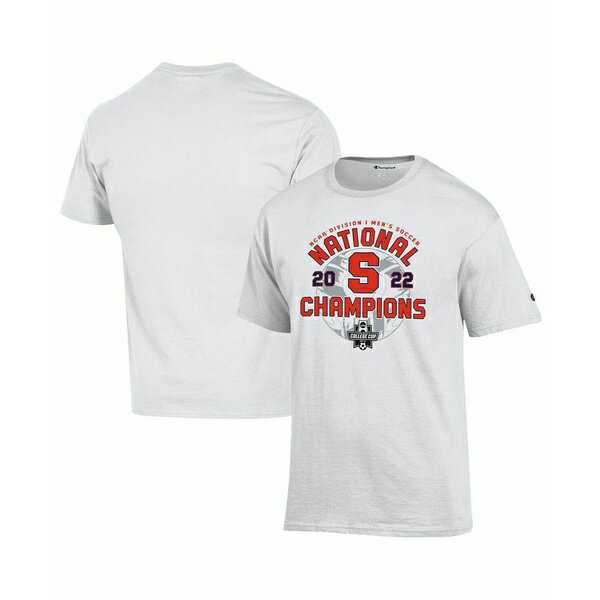 ԥ  T ȥåץ Men's White Syracuse Orange 2022 NCAA Men's Soccer National Champions Locker Room T-shirt White