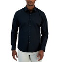 アルファニ メンズ シャツ トップス Men 039 s Modern Classic-Fit Stretch Solid Button-Down Shirt, Created for Macy 039 s Deep Black