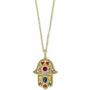 GtB[ RNV fB[X lbNXE`[J[Ey_ggbv ANZT[ EFFY&reg; Multi-Gemstone (5/8 ct. t.w.) & Diamond Accent Hamsa Hand 18